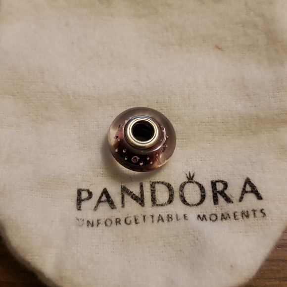 Pandora pink Murano glass charm